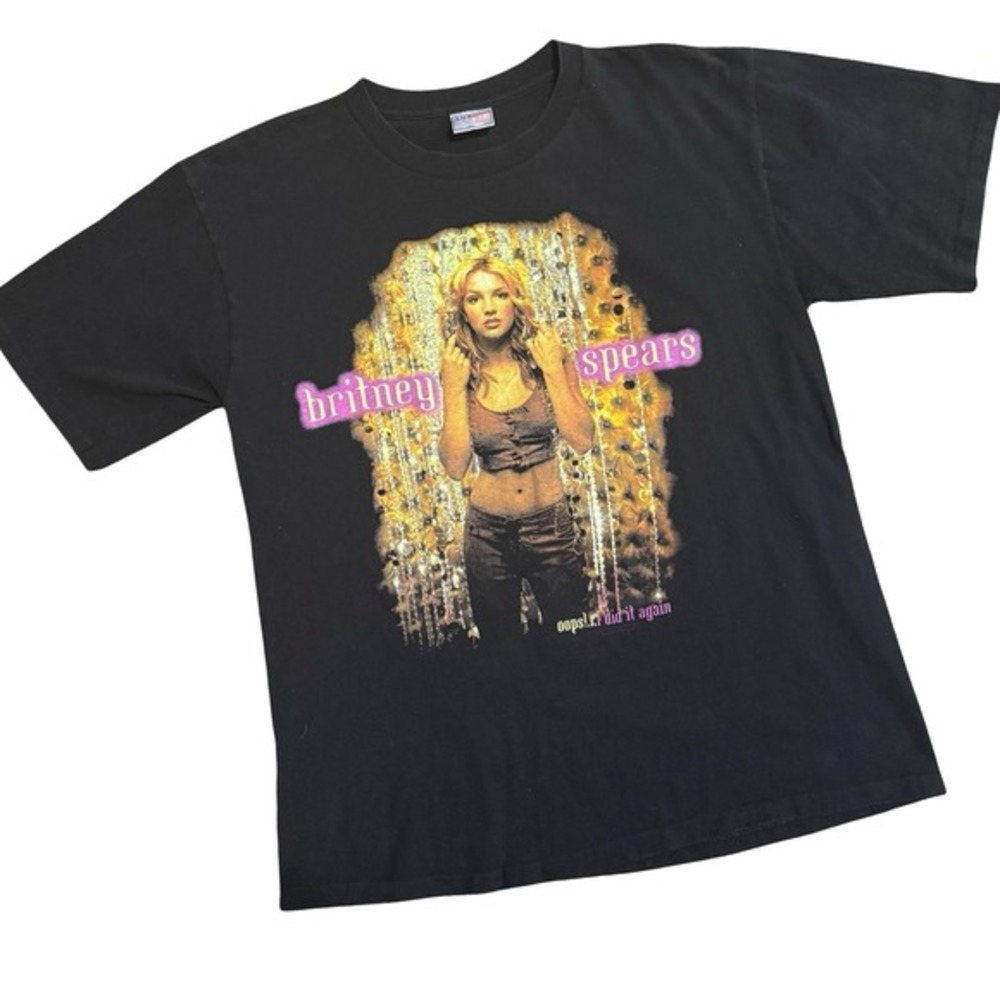 Britney Spears Vintage 2000 Oops I Did It Again Tour Concert T Shirt L Pop Y2K